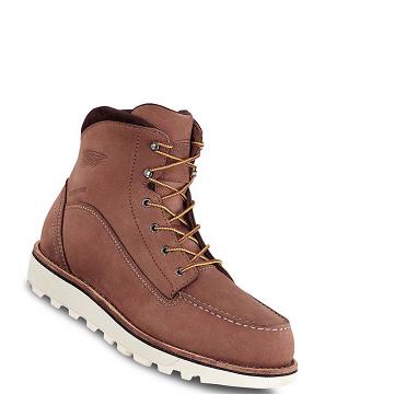 Red Wing Traction Tred Lite 6-inch Soft Toe Women's Waterproof Boots Brown | ZA 162UZG